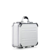 The VDK 97100 is a small, silver aluminium case with rounded edges, a sturdy handle, and custom CNC foam fittings, shown against a plain white background.