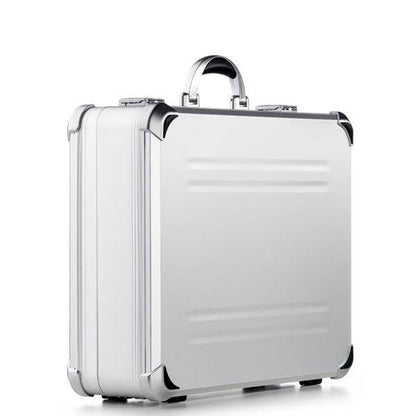 The VDK 97700 features a sleek aluminium case with custom CNC foam, silver hard shell, black corner protectors, and a sturdy handle, shown against a plain white background.